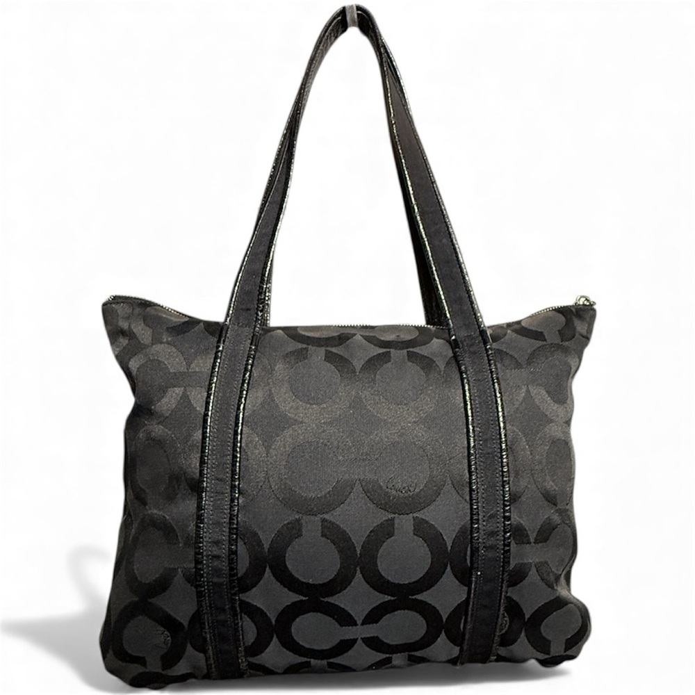 Coach Poppy Op Art Glam Tote (EUC) with purse pillow and unbranded dustbag EUC - Picture 2 of 9